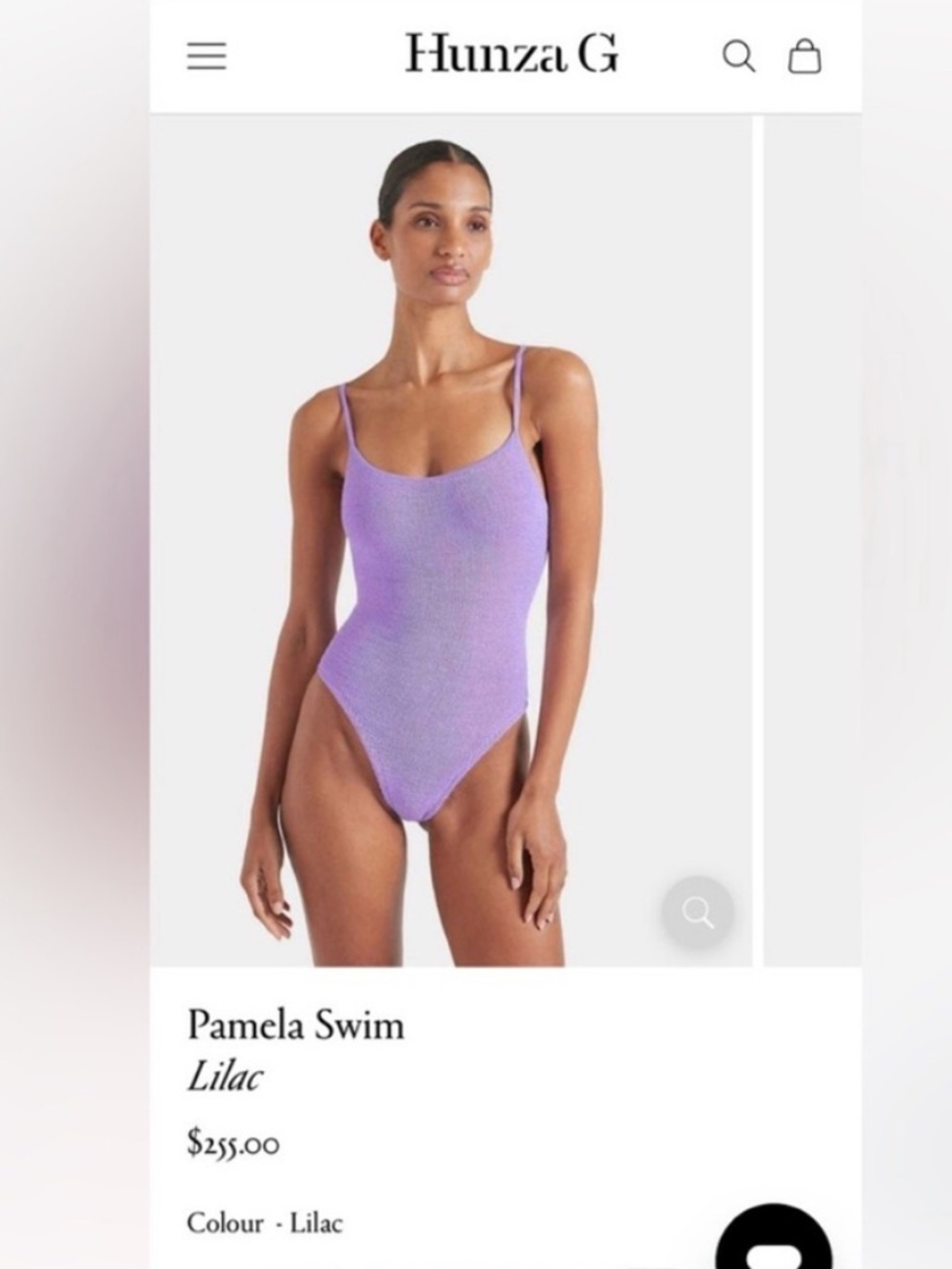 NWT • Hunza G Pamela swim suit in lilac - Picture 6 of 13
